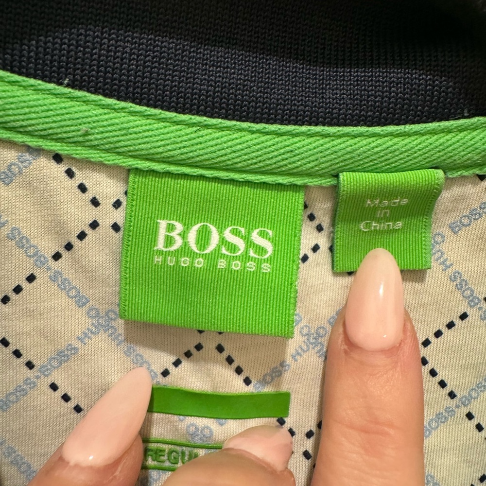Hugo Boss regular-fit, striped navy blue polo shirt from the Paddy collection - Picture 2 of 8